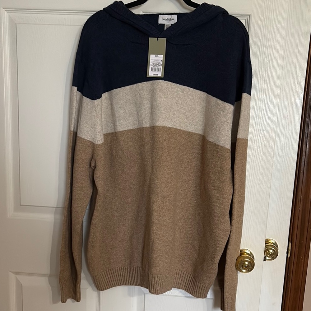 Goodfellow & Co Blue and Cream Sweaters Casual Knit